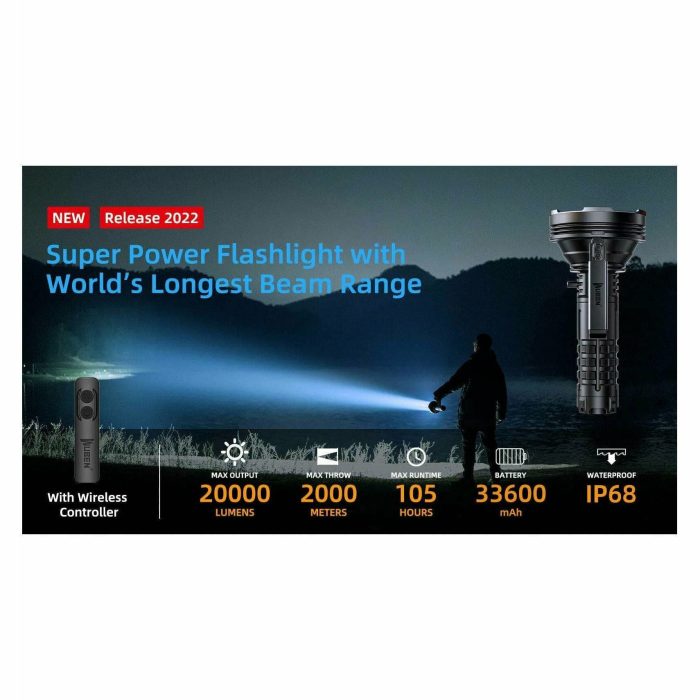 Wuben A1 20000 Lumen Portable Spotlight - Image 13