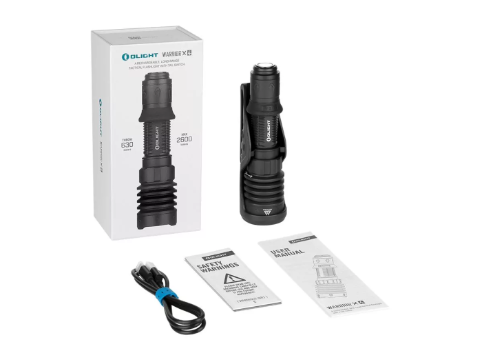Olight Warrior X 4 Rechargeable LED Flashlight – 2600 Lumens – Includes 1 x 21700 – Matte Black - Image 10