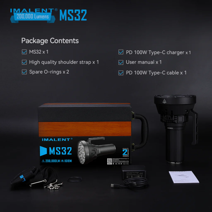 200 000 Lumen, Imalent MS32, 1618m throw - Image 2