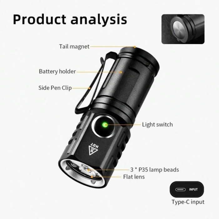🦾 Ultimate 3-in-1 Lighting Combo – 6500 lm Torch + 4000 lm Headlamp + 2000 lm Pocket Light 💡🔥 - Image 4